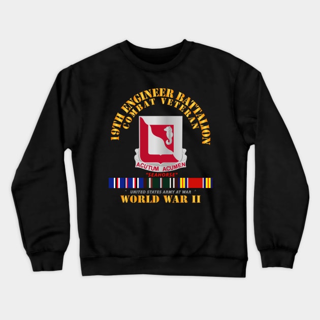 19th Engineer Battalion - WWII w EU SVC Crewneck Sweatshirt by twix123844